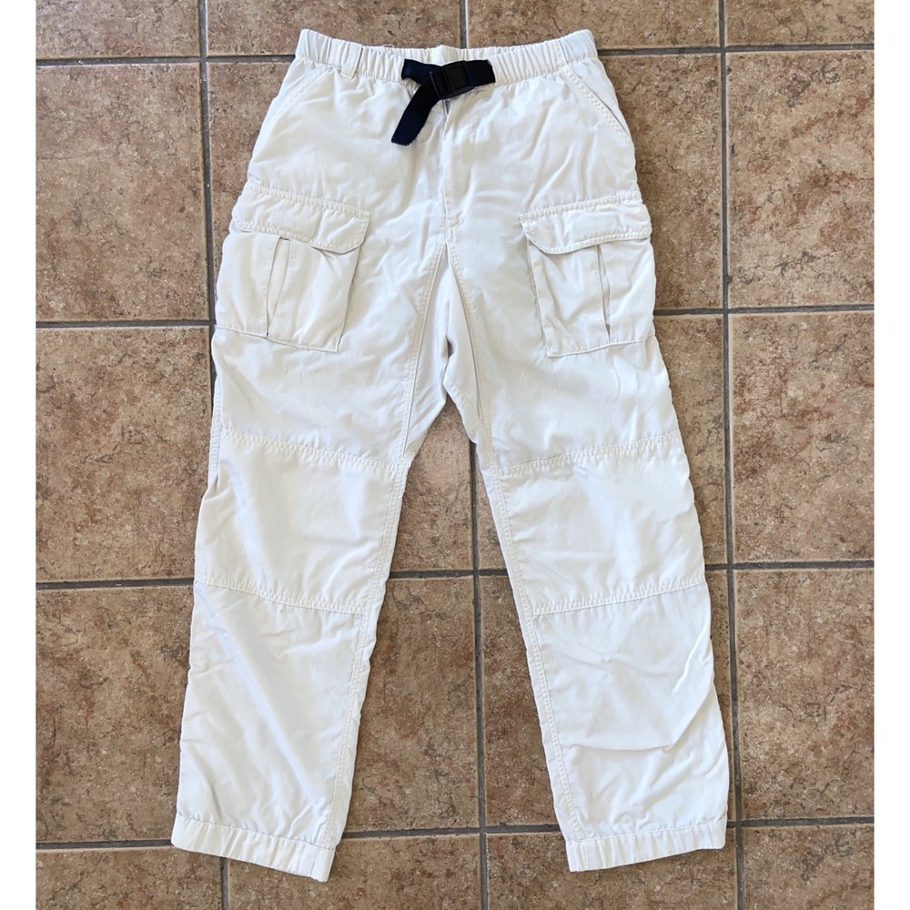 Vintage L.L.Bean Cargo Pants Khaki Nylon Outdoor Utility 29x30 Beige